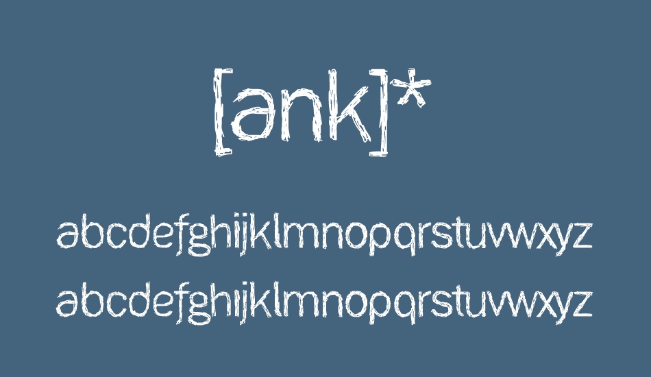 [ank]- font
